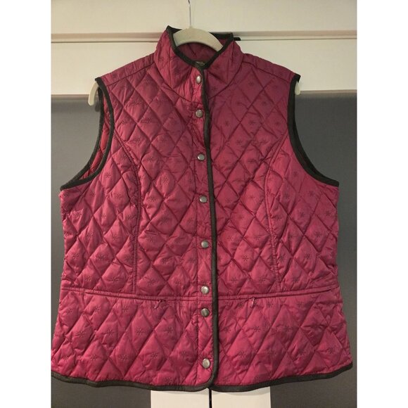 Eddie Bauer Primium Goose Down 650 Fill Puffer Vest Sz XL Quilted Snowflakes - Picture 1 of 13
